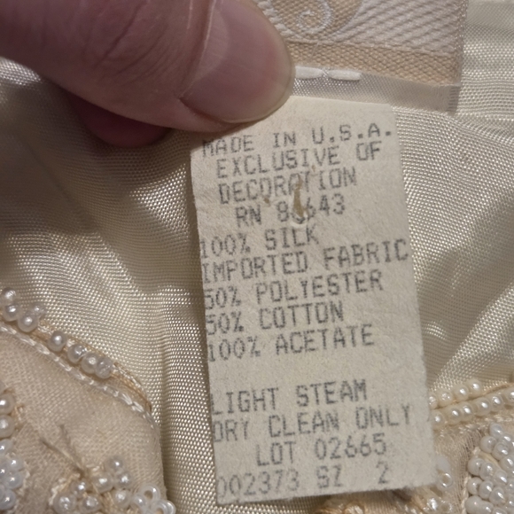 Vintage Beaded Silk Victorian Style Corset Top Size 2 - Picture 7 of 7